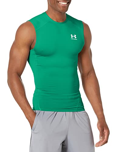 Under Armour Herren Armour HeatGear Kompressions, ärmellos T-Shirt, (305) Team Kelly Green/Weiß, Klein von Under Armour