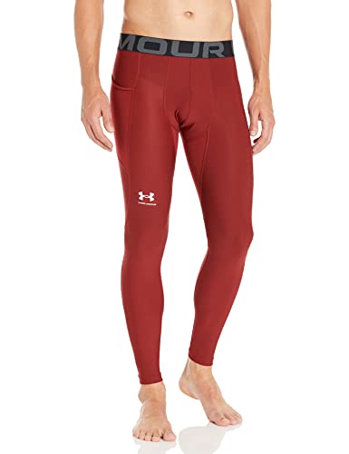 Under Armour Herren Armour HeatGear Leggings Hose, Kardinal (625)/Weiß, Medium von Under Armour