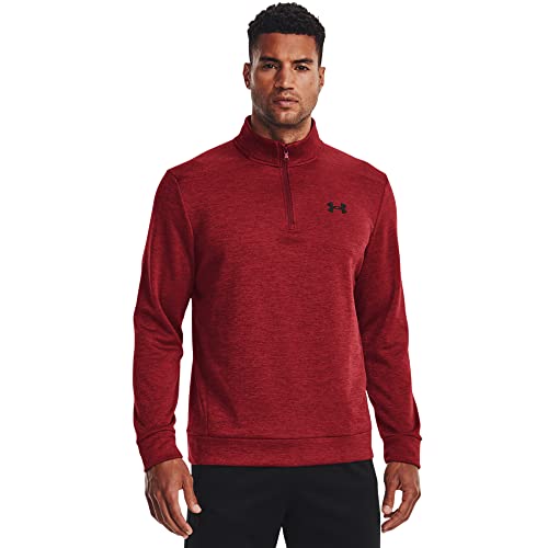 Under Armour Herren Armourfleece 1/4 Zip Sweatshirt, (610) Stadion Rot/Schwarz, M von Under Armour