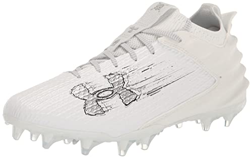 Under Armour Herren Blur Smoke 2.0 Molded Cleat Fu ballschuh, (101) Wei /Wei /Metallic-Silber, 47 EU von Under Armour
