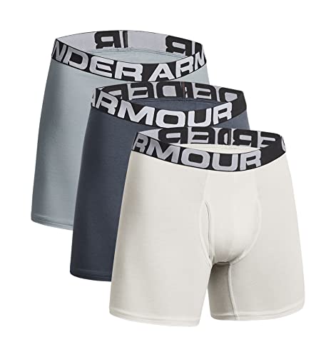 Under Armour Herren Charged Cotton 6 Boxerjock 3er-Pack - 1363617-465 - Harbor Blue/Mod Gray - 5XL, Harbor Blue/Mod Grey, 5XL von Under Armour