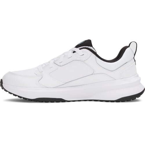 Under Armour Herren Charged Edge, stoßdämpfende Trainingsschuhe, atmungsaktive Fitnessschuhe mit trittsicherer Sohle,White / Black / Jasper Blue,42 von Under Armour