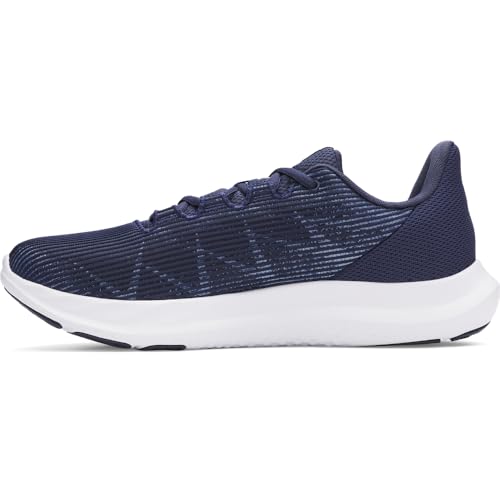 Under Armour Herren Charged Speed Swift, leichte Laufschuhe mit Mesh, Joggingschuhe mit robuster Gummisohle,Washed Navy / Black / High Vis Yellow,44 von Under Armour