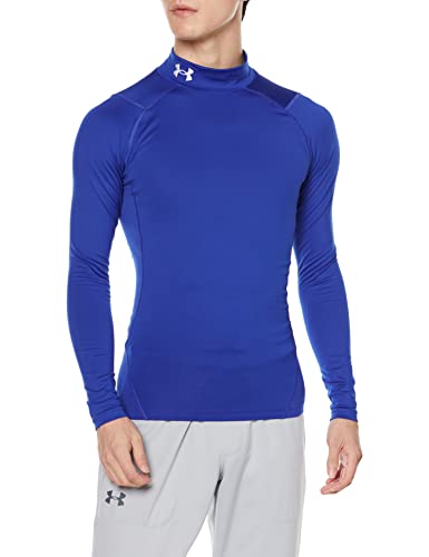 Under Armour ColdGear Kompressionsmock für Herren, Royal (400)/Weiß, Mittel von Under Armour