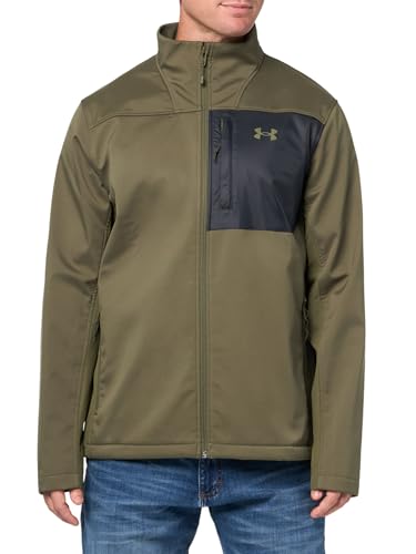 Under Armour Herren ColdGear Infrared Shield 2.0 Softshell, (390) Marine Od Green / Schwarz / Marine Od Green, M von Under Armour