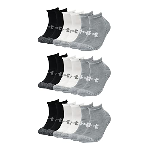 Under Armour Herren Damen Quarter Socken Sportsocken 9 Paar, Farbe:Mehrfarbig, Größe:47.5-50.5, Artikel:-035 black/white/grey von Under Armour