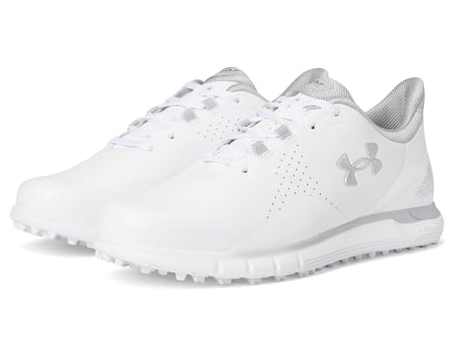 Under Armour Herren Drive Fade Spikeless Golfschuh, (102) Weiß/Weiß/Metallic-Silber, 10.5 Wide von Under Armour