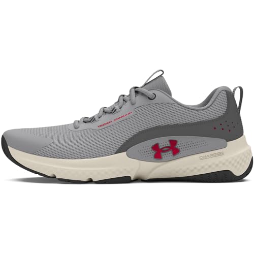 Under Armour Herren Dynamic Select Crosstrainer, (102) Mod Gray/Castlerock/Inferno Red, 43 EU von Under Armour