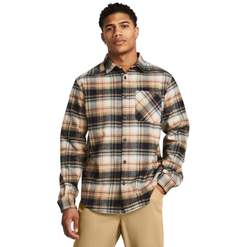 Under Armour Herren Expanse Flanellhemd, (016) anthrazit/irdenorange, XL von Under Armour