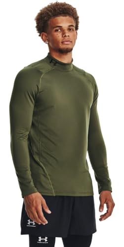 Under Armour Herren Fitted Mock Langarm Marine Od Green S von Under Armour