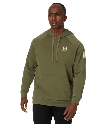 Under Armour Herren-Kapuzenpullover mit Freedom-Flagge, (390) Marine Od Green / Desert Sand, Large von Under Armour