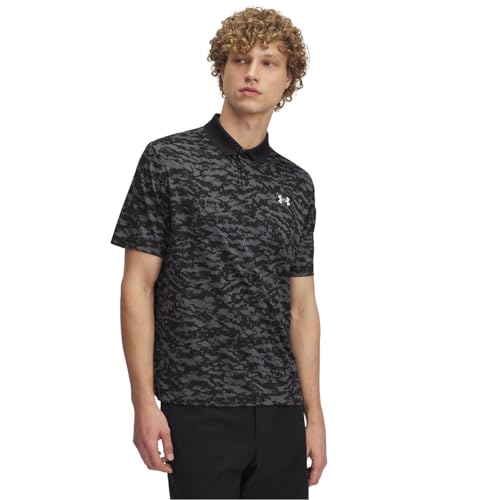 Under Armour Herren Golf Matchplay Bedrucktes Poloshirt, Black/Castlerock, XL Under Armour Herren Golf Matchplay Bedrucktes Poloshirt, Black/Castlerock, XL von Under Armour