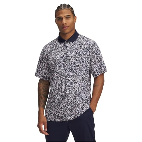 Under Armour Herren Golf Matchplay Bedrucktes Poloshirt, Midnight Navy/Downpour Gray, M von Under Armour