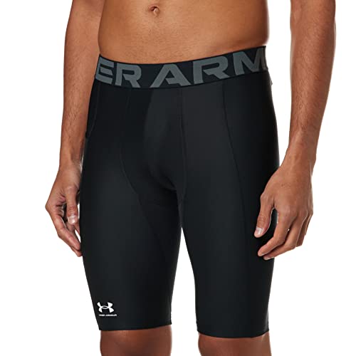 Under Armour Herren HeatGear Armour Long Shorts, Schwarz (001)/Pitch Grau, Medium Tall von Under Armour