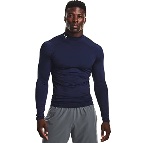 Under Armour HeatGear Armour Mock Langarm-T-Shirt für Herren, (410) / Midnight Navy/White, XL von Under Armour