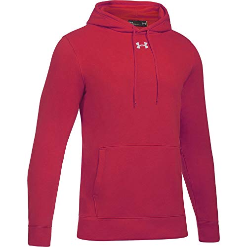 Under Armour Herren Hustle Fleece Hoodie, rot/weiß, Large von Under Armour