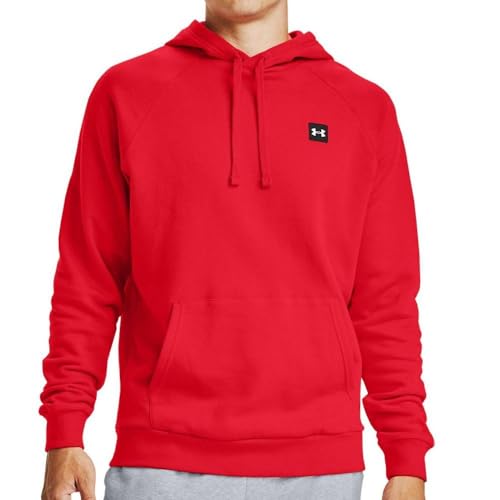 Under Armour Herren Kapuzenpullover Kapuzensweatshirt Rival Fleece Hoodie, Farbe:Rot, Größe:L, Artikel:-600 red, 1357092 600 von Under Armour