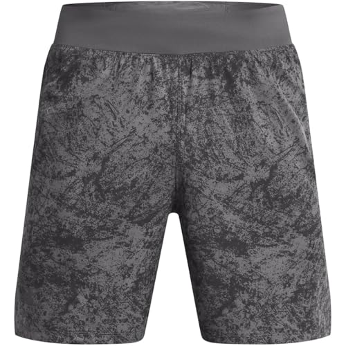 Under Armour Herren Launch Pro 7In Printed Short Laufbekleidung Laufshorts Castlerock - Grau XL von Under Armour