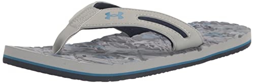 Under Armour Herren Marathon Key V Slide Sandale, Sharkskin Grey (100)/Coastal Blue, 47.5 EU von Under Armour