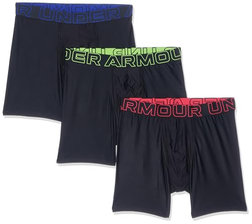 Under Armour Herren Men's UA Performance Tech 6" 3-Pack Boxerjock Unterwäsche, Schwarz/Schwarz/Schwarz, S von Under Armour