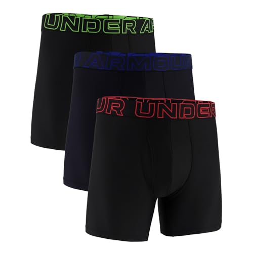Under Armour Herren Men's UA Performance Tech 6" 3-Pack Boxerjock Unterwäsche, Schwarz/Schwarz/Schwarz, XL von Under Armour
