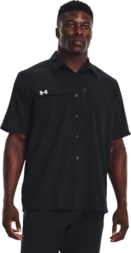 Under Armour Herren Motivator Coach's Button-Up, Schwarz-Weiß, Größe L von Under Armour