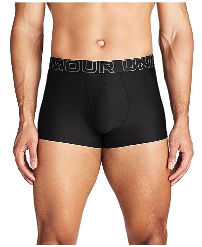 Under Armour Herren Multi Performance Tech Boxerjock Brief, 3" Inseam, All-Day Comfort & Soft Retroshorts, Schwarz Solid-Core 3er Pack, M von Under Armour