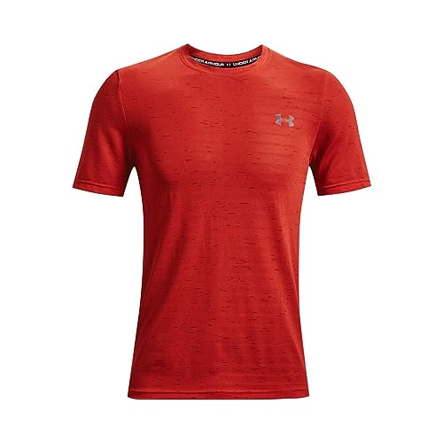 Under Armour Herren Nahtloses T-Shirt mit kurzen Ärmeln Hemd, Radiant Red (839)/Black, Mittel von Under Armour