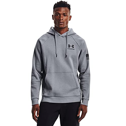 Under Armour Herren New Freedom Flag Hoodie Hemd, Stahl (036)/Schwarz, 3X-Large von Under Armour