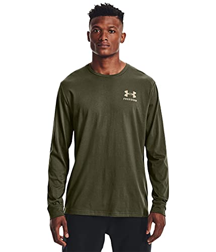 Under Armour Herren New Freedom Flag Long Sleeve T-Shirt, Marine Od Green (390) / Desert Sand, L von Under Armour