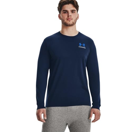 Under Armour Herren New Freedom Flag Long Sleeve T-Shirt, (408) Academy / Royal, L von Under Armour