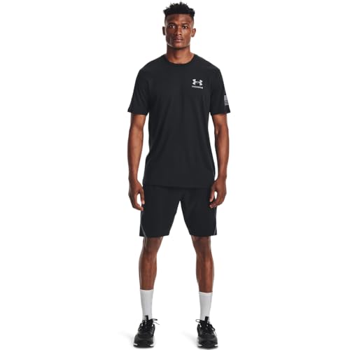 Under Armour Herren New Freedom Flag T-Shirt Hemd, Schwarz (002)/Stahl, L von Under Armour