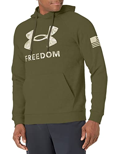 Under Armour Herren New Freedom Fleece Hoodie Sweatshirt, (390) Marine Od Green/Desert Sand, Medium von Under Armour