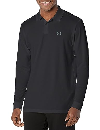 Under Armour Herren Performance Polo 3.0 Langarm, (001) Schwarz/Pitch Gray, L von Under Armour
