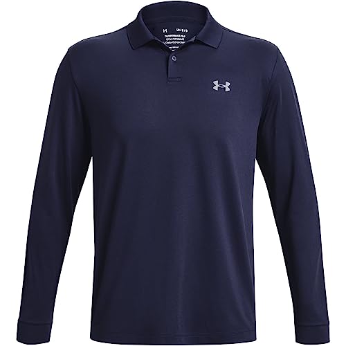 Under Armour Herren Performance Polo 3.0 Langarm, (410) Midnight Navy / Pitch Gray, 3XL von Under Armour