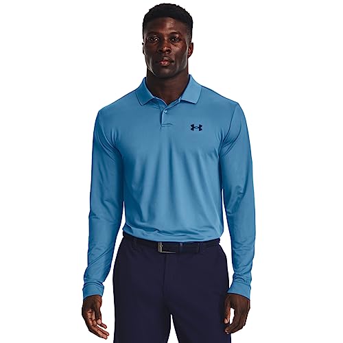 Under Armour Herren Performance Polo 3.0 Langarm, (466) Cosmic Blue/Midnight Navy, Mittel von Under Armour