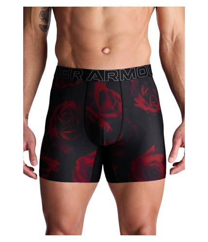 Under Armour Herren Performance Tech Mesh Graphic Boxershorts 15,2 cm, Schwarz/Rot, Medium von Under Armour