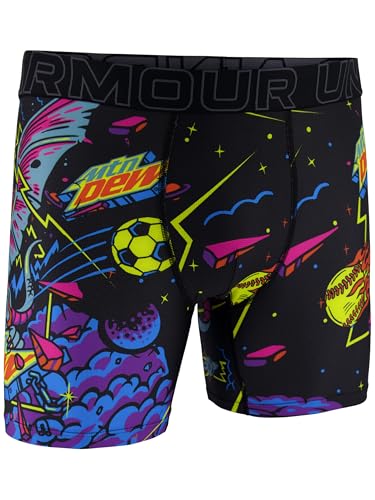 Under Armour Herren Performance Tech Mesh Print, 6" Inseam Boxer Brief Retroshorts, Multi Sport Mountain Dew-Single, XX-Large von Under Armour