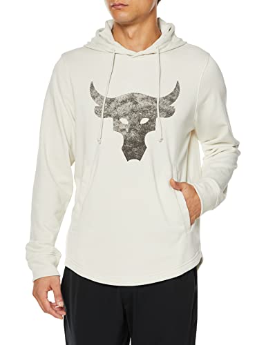 Under Armour Herren Project Rock Terry Hoodie Athletic Pullover 1367107, Summit Weiß/Schwarz - 110, XX-Large von Under Armour