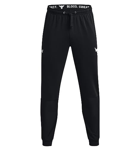 Under Armour Herren Project Rock Terry Jogger, Schwarz / Weiß - 002, Groß von Under Armour