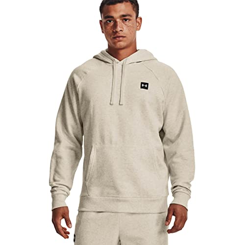 Under Armour Herren Rival Baumwollmischung Raglan Fleece Hoody - Stone - XL von Under Armour