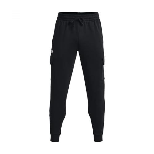 Under Armour Herren Rival Cargo Jogger aus Fleece Hose, (001) Schwarz/Weiß, X-Small von Under Armour