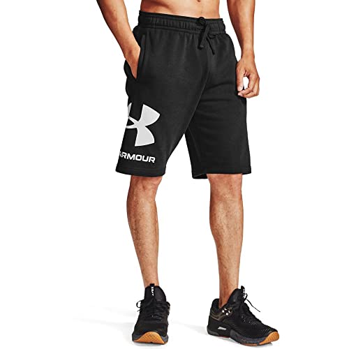 Under Armour Herren Rival FLC Big Logo Fleece Shorts - Schwarz/Onyx Weiß - S von Under Armour