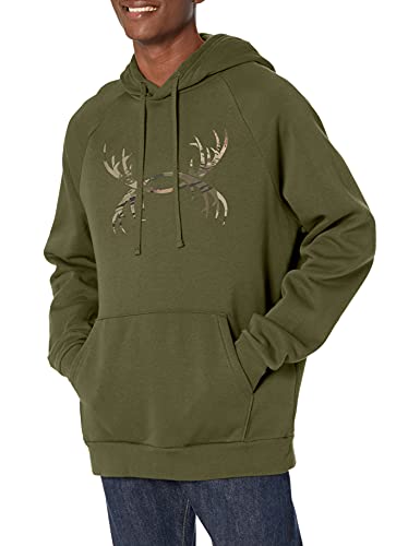 Under Armour Herren Rival Fleece Antler Hoodie Sweatshirt, Marine Od Green (390)/Ua Forest All Season Camo, Medium von Under Armour