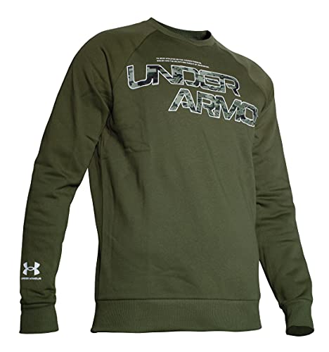 Under Armour Herren Rival Fleece Camo Script Crew Sweatshirt, Marineo Del Green, L von Under Armour