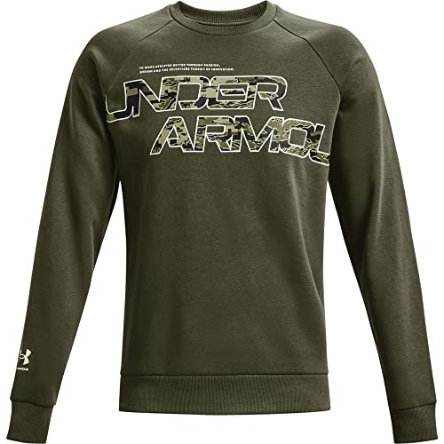 Under Armour Herren Rival Fleece Camo Script Crew Sweatshirt, Marineo Del Green, L von Under Armour