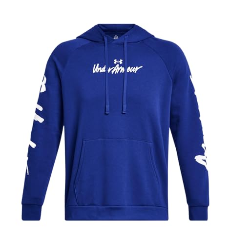 Under Armour Rival Fleece Graphic Kapuzenpullover Herren blau/weiß, XL von Under Armour