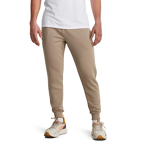 Under Armour Herren Rival Fleece-Jogginghose Hose, (236) Sahara/weiß, Klein von Under Armour