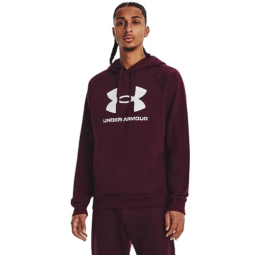 Under Armour Herren Rival Fleece Logo Hoodie Kapuzen-Sweatshirt, (600) Dunkel Kastanienbraun / / Weiß, XX-Large von Under Armour