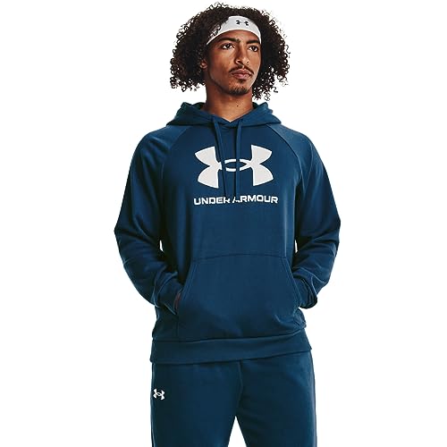 Under Armour Herren Rival Fleece Logo Hoodie Kapuzenpullover, (426) Varsity Blue/White, Medium von Under Armour